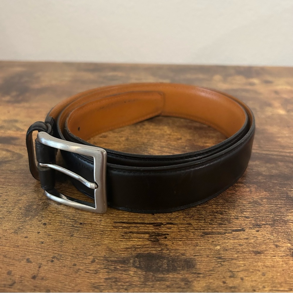Banana Republic Italian Black Leather Men's Belt
